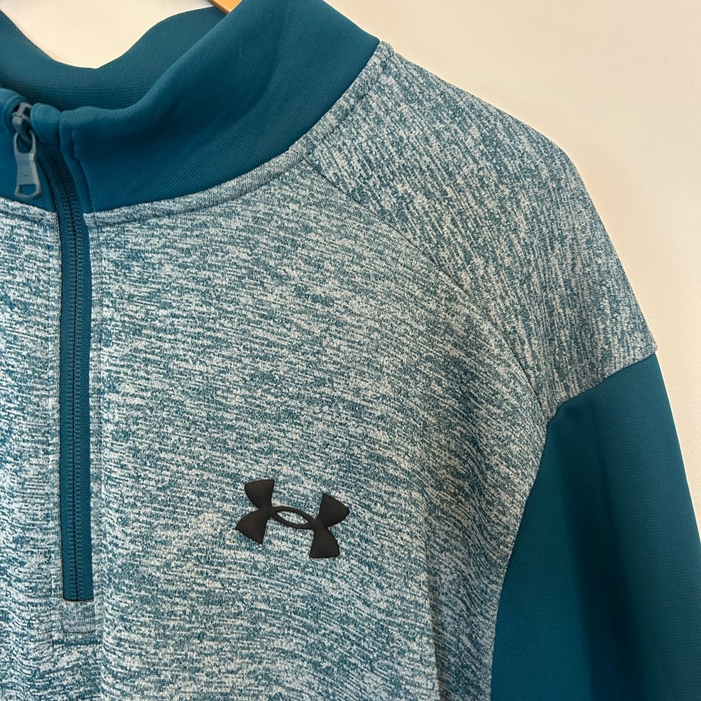 Under Armour Teal Heather Quarter-Zip Pullover Men’s XL